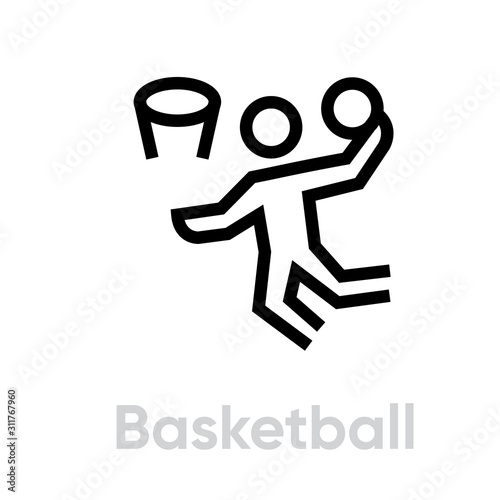 Basketball sport icons