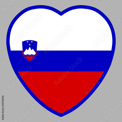 Slovenia Flag In Heart Shape Vector Free Download Slovenia Flag In Heart Shape Vector - GFXLoad