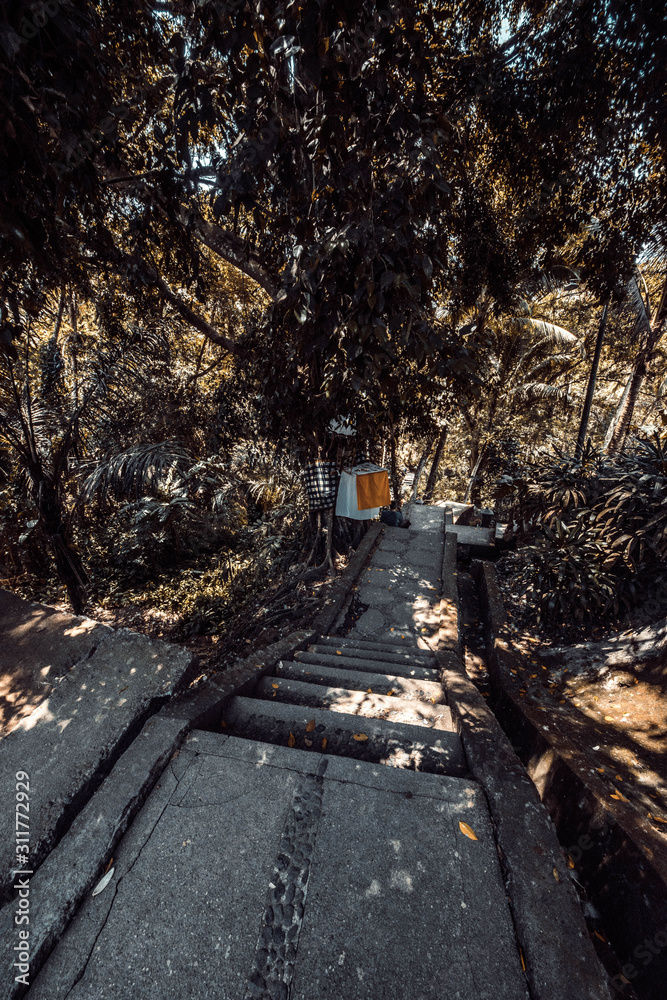 Naklejka premium A beautiful view of Goa Gajah temple in Bali, Indonesia.