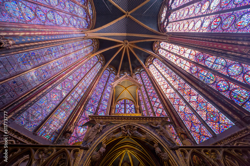 The Sainte Chapelle church, Paris, France