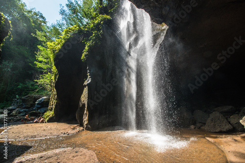 A beautiful view of waterfall in Bali  Indonesia.