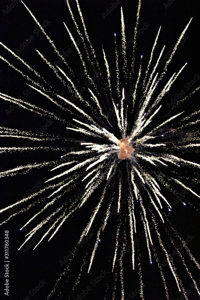 Fototapeta premium firework explosion perfectly timed 2021