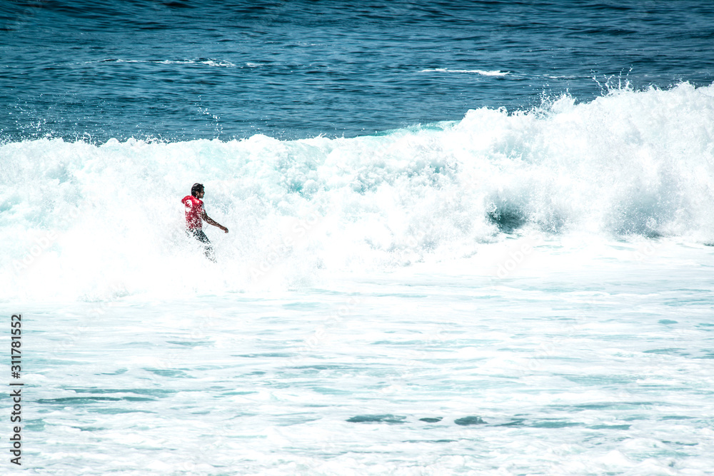 A beautiful view of Uluwatu beach in Bali, Indonesia.