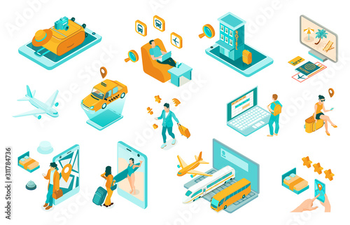 Travel Isometric Set