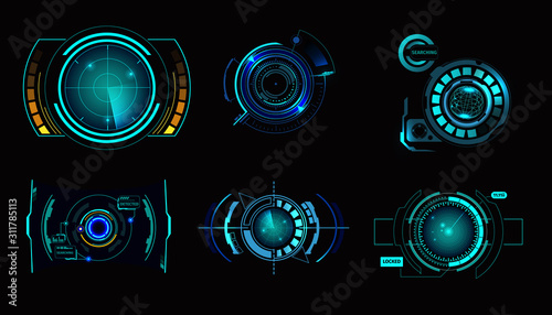 Hud Interface Radar Set