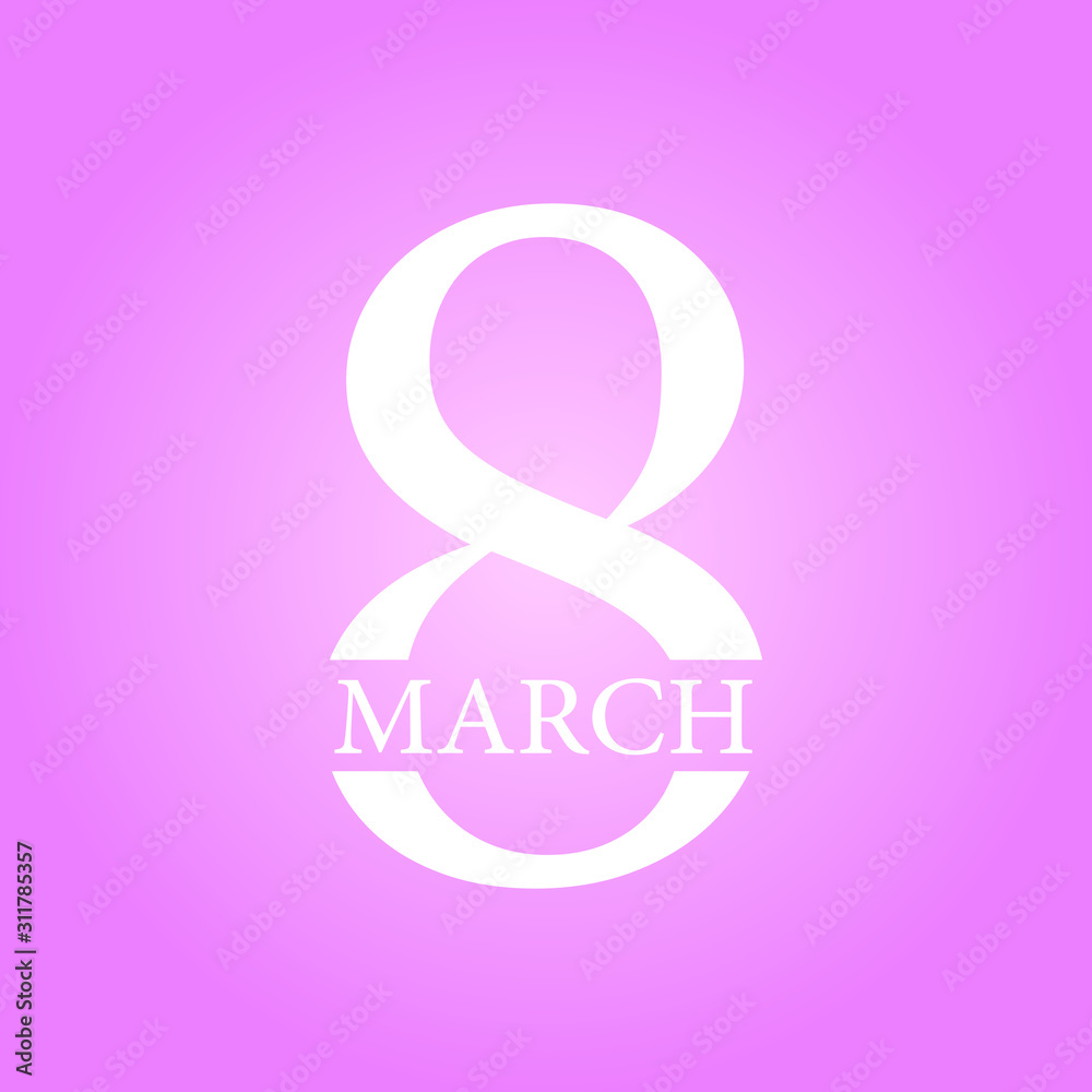 March 8 international women's day. Vector illustration for banner, graphics, prints, slogan tees, stickers, cards, poster, emblem and other creative uses
