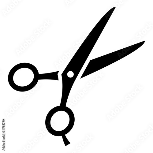 scissors vector icon set. barber illustration sign collection. photo