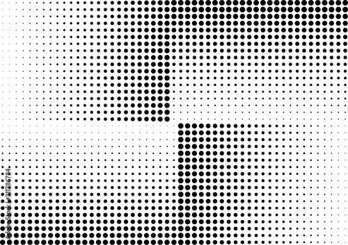 Abstract halftone dotted background. Monochrome grunge pattern with dot and circles. Vector modern pop art texture for posters, sites, business cards, cover, postcards, labels, stickers layout.