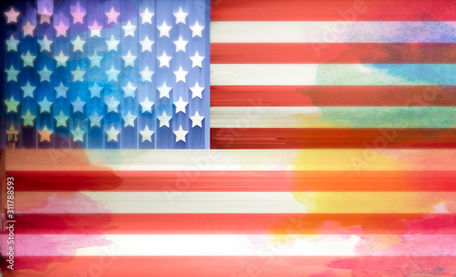 American grunge flag