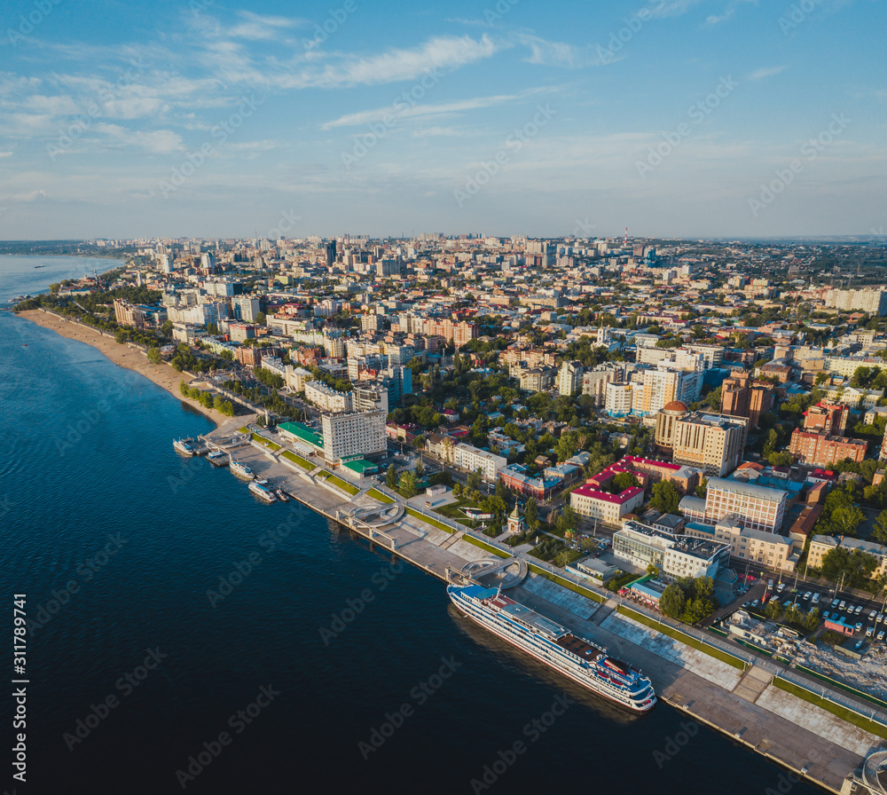 Fototapeta premium Aerial city view