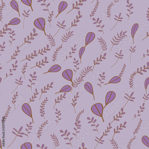 Exotic tropical hawaiian outline. Leaf plant botanical floral foliage. Engraved ink art. Seamless background pattern. 