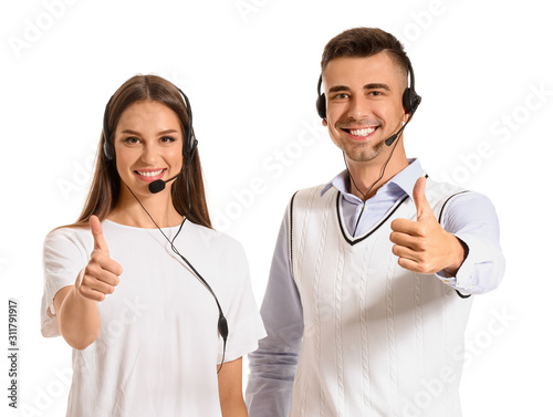 Team of technical support a...