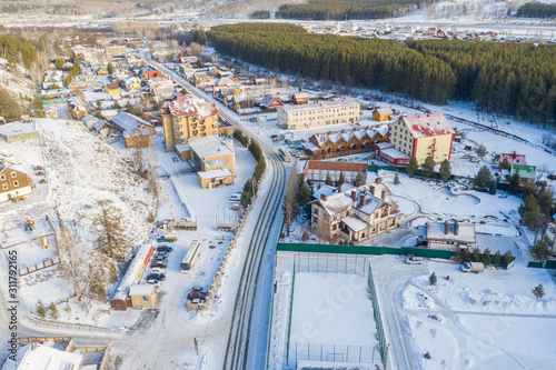 Abzakovo aerial winter photo