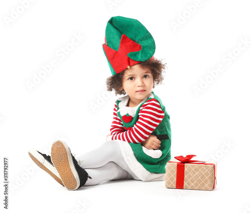 Little girl in costume of e...