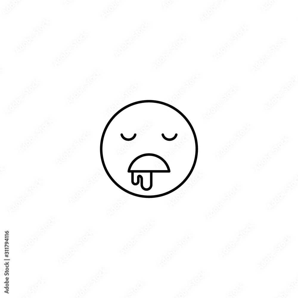 Set of outline emoticons, colorful emoji isolated on white background, vector illustration, smile icon set Set of outline emoticons, colorful emoji isolated on white background, vector illustration, smile icon set