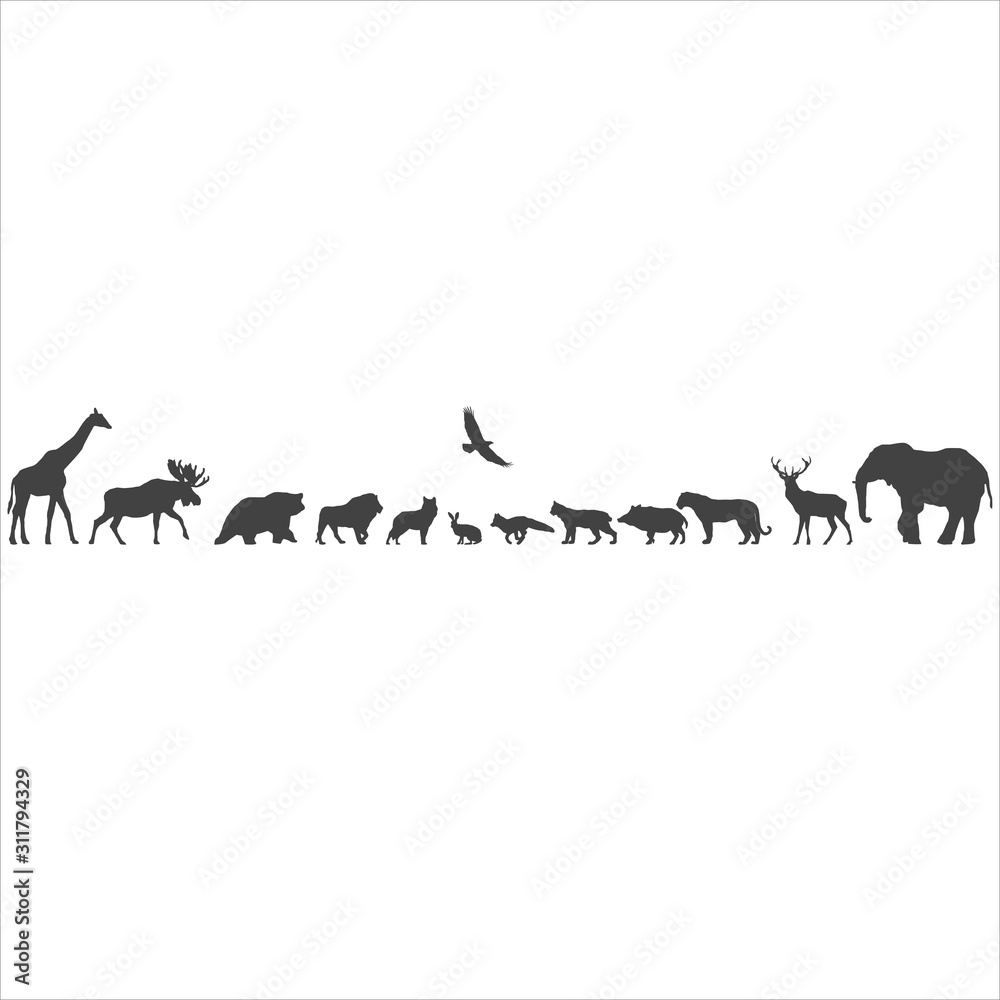 vector silhouettes of animals vector silhouettes of animals