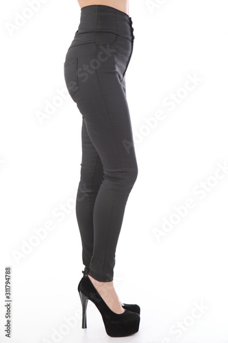 Woman wear shoot in studio photo