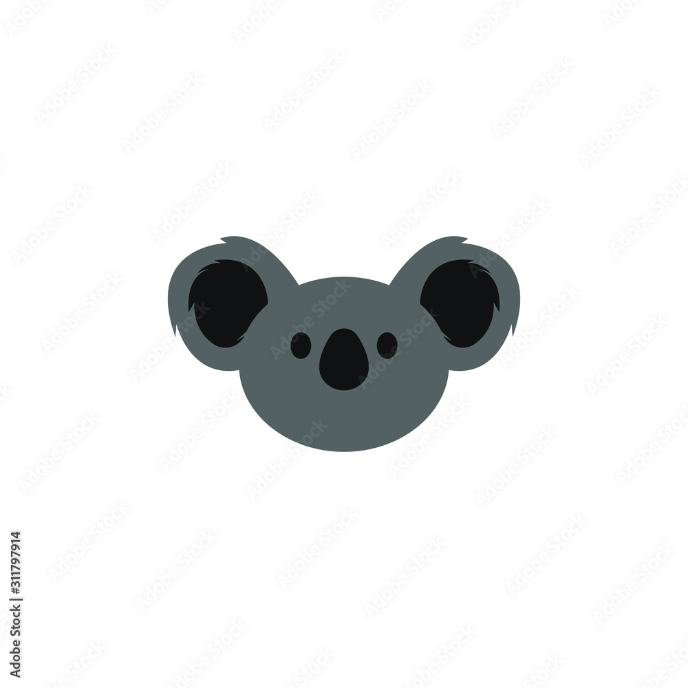 Foto Cute Koala Face Vector Logo