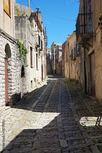 Fototapeta Naklejka Na Ścianę i Meble -  old town of Erice near Trapani in Sicily