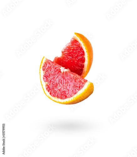 Fotografija grapefruit isolated on white background