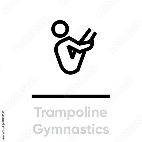 Trampoline Gymnastics sport icons