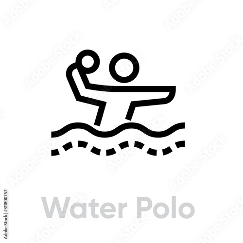 Water Polo sport icons