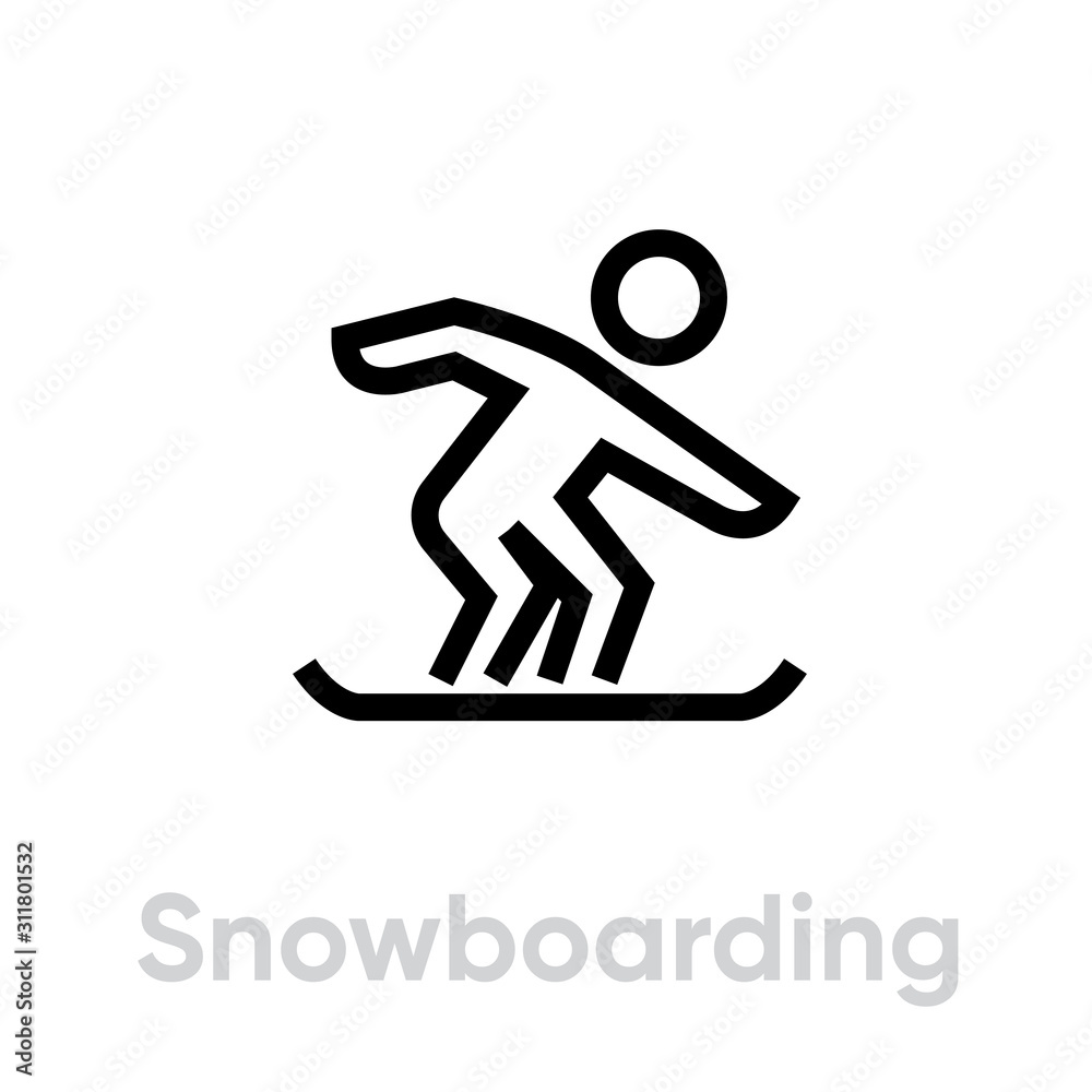 Snowboarding sport icons Snowboarding sport icons