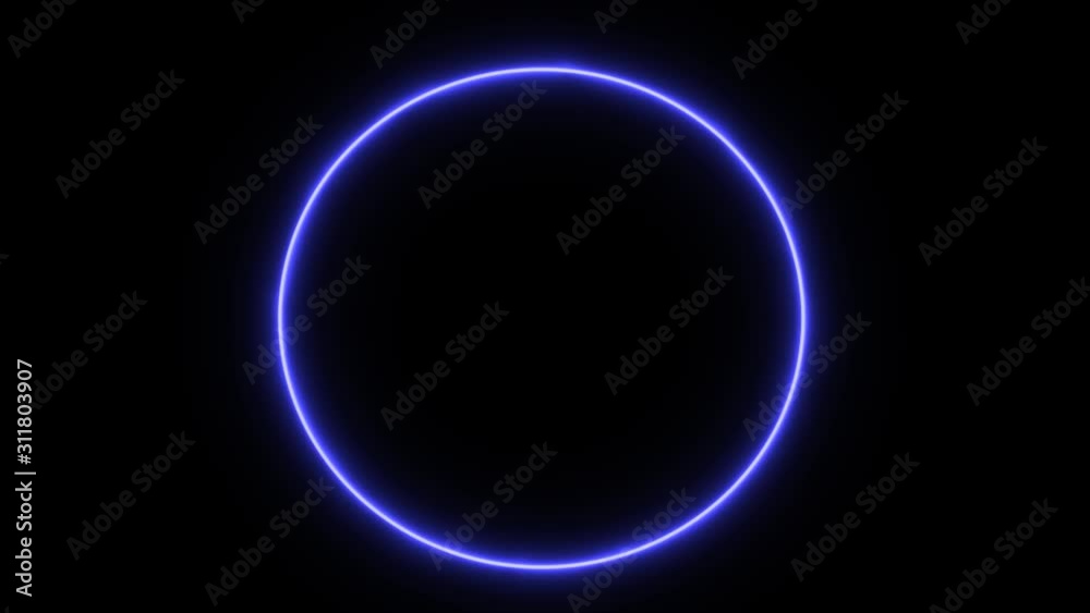 Backdrop With Glowing Neon Circle