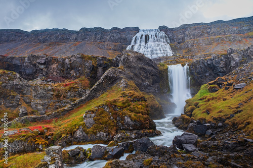 Dynjandi waterfall, Westfjords, Iceland. Long exposure picture. September 2019 © Сергій Вовк