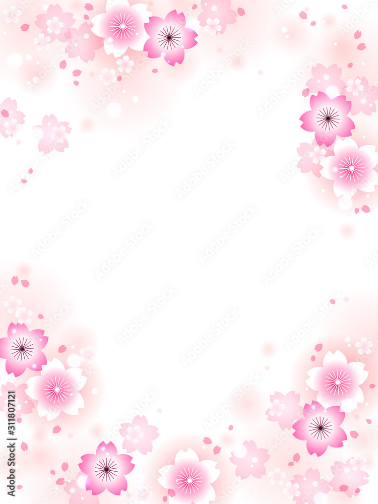 サクラの花のイラスト背景