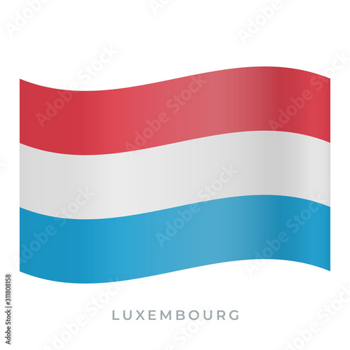 Free Download Luxembourg waving flag vector icon. Vector illustration isolated on white. - GFXLoad