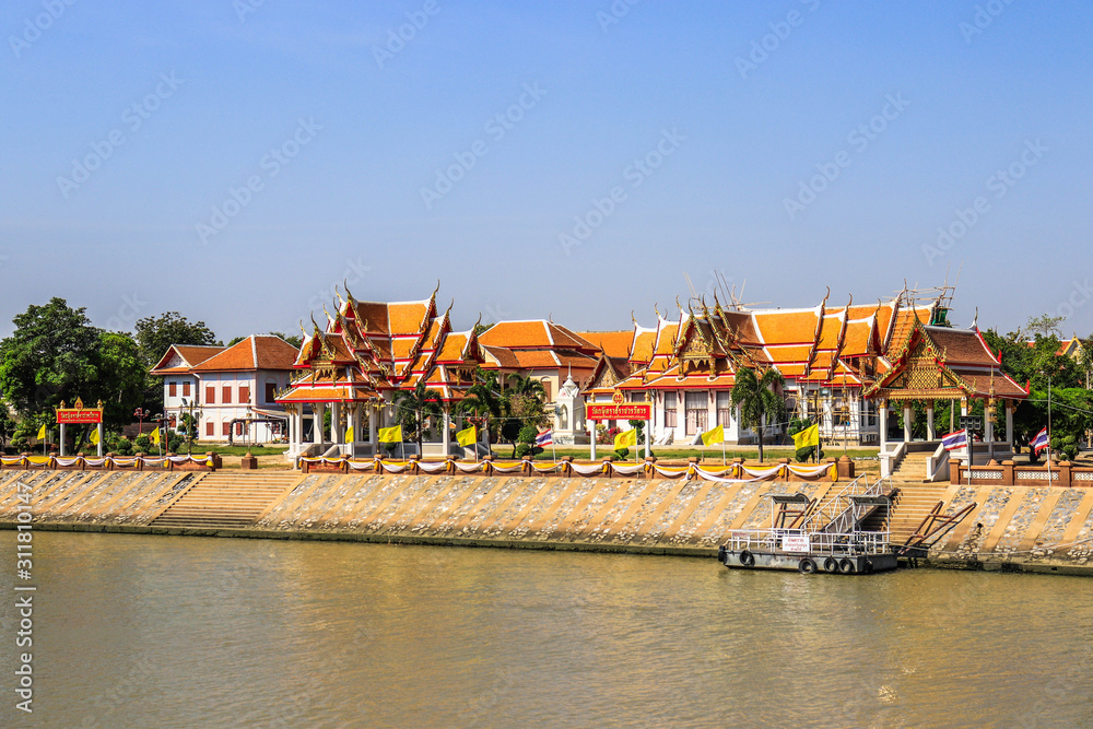 A beautiful view of Ayutthaya city in Thailand. A beautiful view of Ayutthaya city in Thailand.