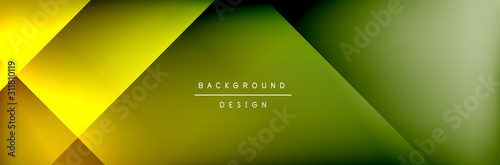 Abstract background - squares and lines composition created with lights and shadows. Technology or business digital template