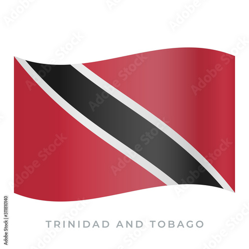 Trinidad and Tobago waving flag vector icon. Vector illustration isolated on white. Free Download Trinidad and Tobago waving flag vector icon. Vector illustration isolated on white. - GFXLoad