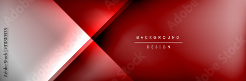 Abstract background - squares and lines composition created with lights and shadows. Technology or business digital template