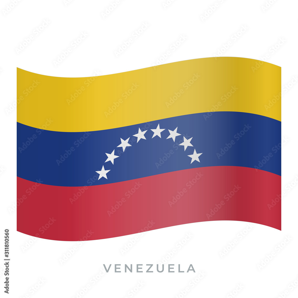 Venezuela waving flag vector icon. Vector illustration isolated on white. Venezuela waving flag vector icon. Vector illustration isolated on white.