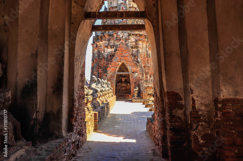 A beautiful view of Wat Chai Wattanaram temple in Ayutthaya  Thailand.
