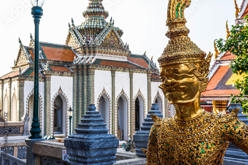A beautiful view of Grand Palace in Bangkok  Thailand.