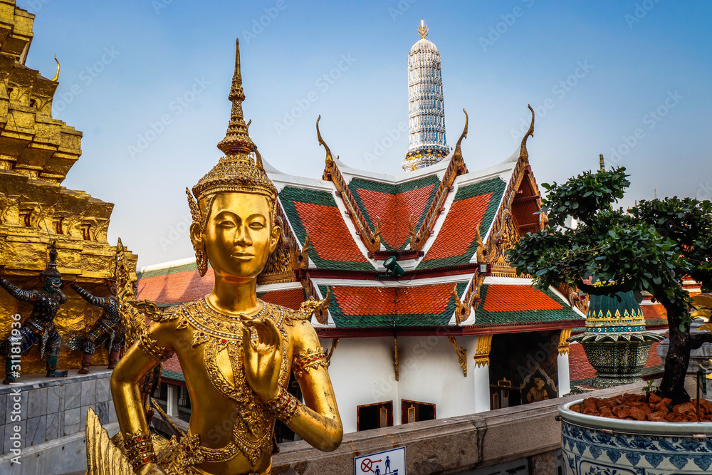 A beautiful view of Grand Palace in Bangkok, Thailand. A beautiful view of Grand Palace in Bangkok, Thailand.