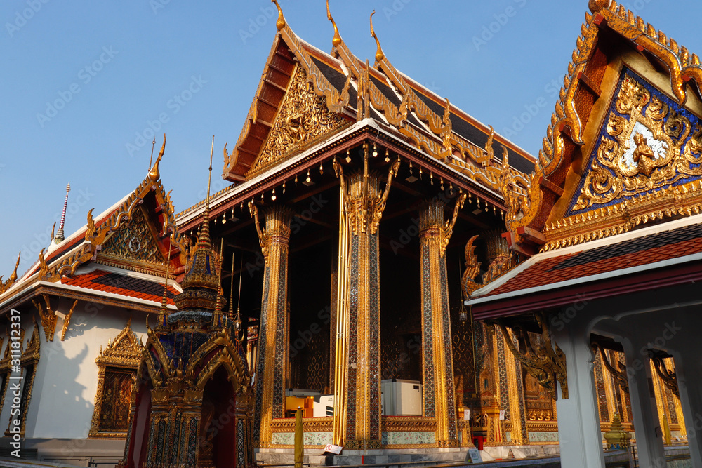 A beautiful view of Grand Palace in Bangkok, Thailand. A beautiful view of Grand Palace in Bangkok, Thailand.