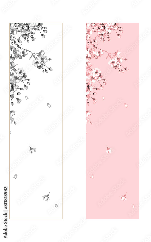 Fototapeta 桜の花フレームセット