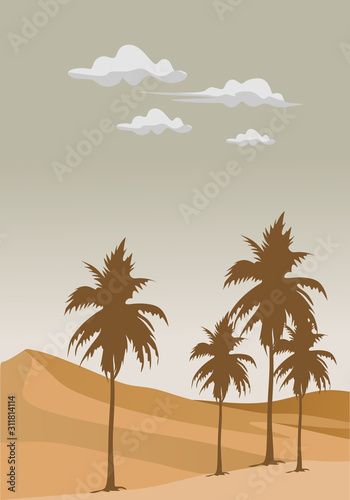 desert view for background illustration and image