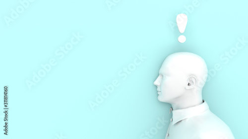 Quadro su tela Signo de exclamación o admiración