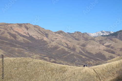 Dry landscape of the Wasatch Mountain foothills in late Fall