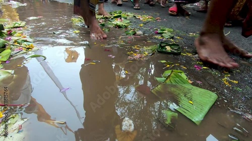 Festival Perang Topat December 13, 2019: Everyone participated in enlivening the event symbolizing tolerance between Islam and Hindu islands in Lombok.  2.7K Footage. Footage sasak lombok. Lombok.