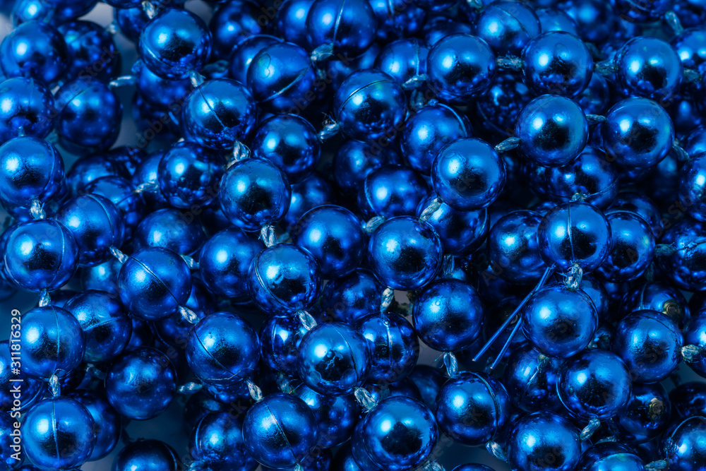 Christmas background with blue balls