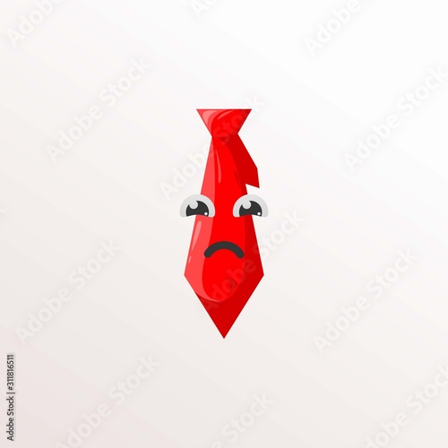 tie mascot expressions design vector