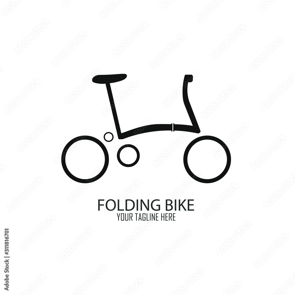 Folding bike graphic vector illustration logo design inspiration Folding bike graphic vector illustration logo design inspiration