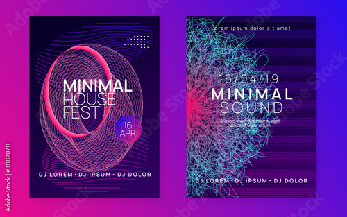 Dj flyer. Energy concert invitation set. Dynamic fluid shape and line. Neon dj flyer. Electro dance music. Electronic sound event. Club fest poster. Techno trance party.