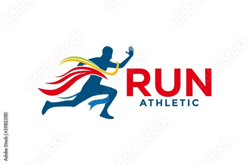 Running Man silhouette Logo Designs  Marathon logo template  run logo vector